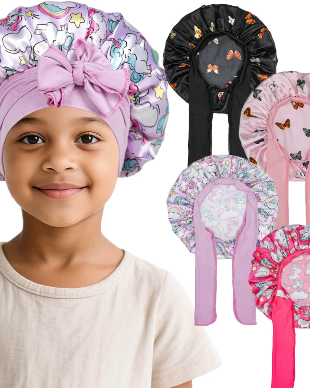 Eazybead-Z™ Pink Butterfly Dreamy Kids Bonnet